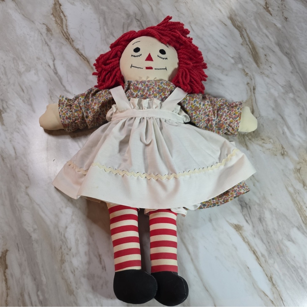LARGE Jumbo 22" Vintage Hand Made Johnny Gruelle RAGGEDY ANN DOLL